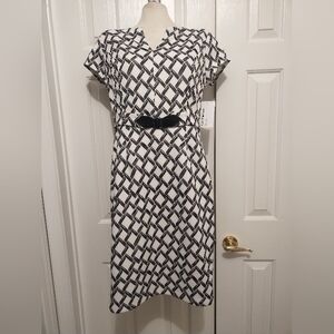 Enfocus Studio, size 6, black/white dress, NWT